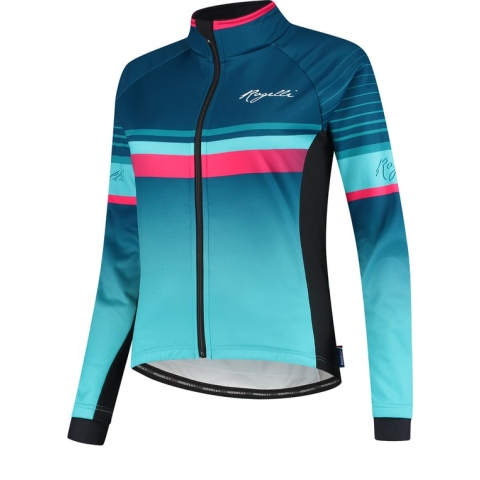 Rogelli Impress Fietsjack Winter - Dames - Blauw, Roze - Maat 2XL