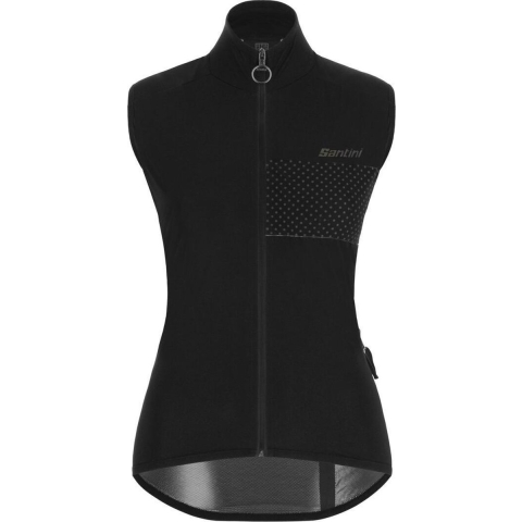 Santini Windstopper Mouwloos Waterafstotend Dames Zwart - Guard Nimbus Wind And Rain Proof Vest For Women Black - L