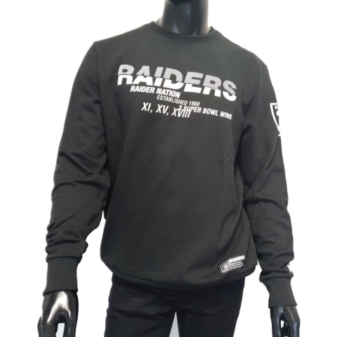 NFL WORDMARK SLOGAN CREW OAKRAI BLK