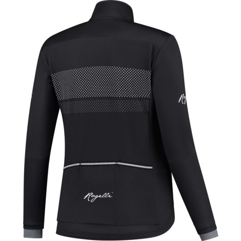 Rogelli Purpose Winterjack - Dames - Fietsjack - Zwart/Wit - Maat M