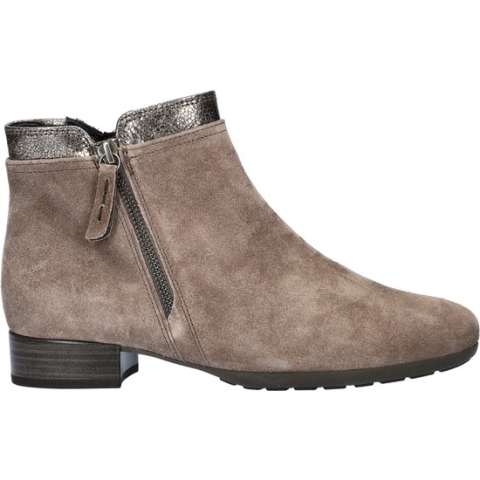 Gabor 718 Enkellaarsjes - Enkelboots met rits - Dames - Taupe - Maat 37,5