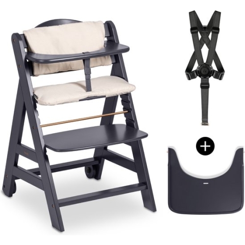 Hauck Beta+ kinderstoelset - FSC®-gecertificeerd – Hout - Dark Grey