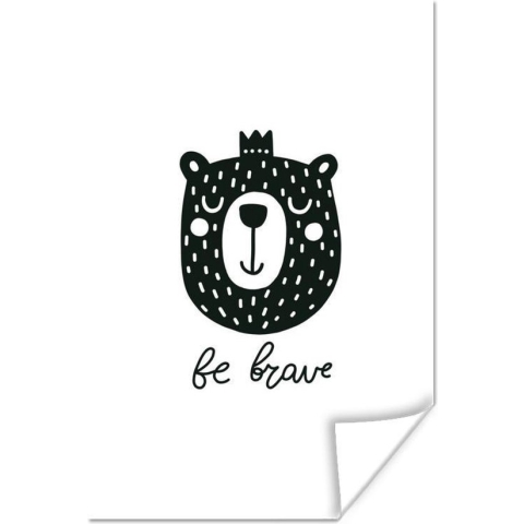 Poster Beer - Quotes - Kinderen - Jongens - Meisjes - Baby - Kids - 120x180 cm XXL - Poster Babykamer