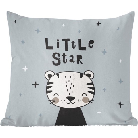 Sierkussens - Kussentjes Woonkamer - 60x60 cm - Spreuken - Little star - Quotes - Kids - Baby - Jongens - Meiden