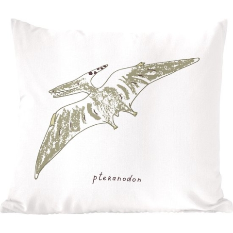 Sierkussens - Kussentjes Woonkamer - 60x60 cm - Kinderkamer - Pteranodon - Dinosaurus - Jongens - Meid - Kinderen - Kids