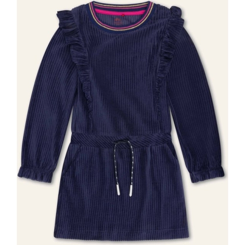 Djane sweat dress 55 Nicky velvet ribbel Blue: 152/12yr
