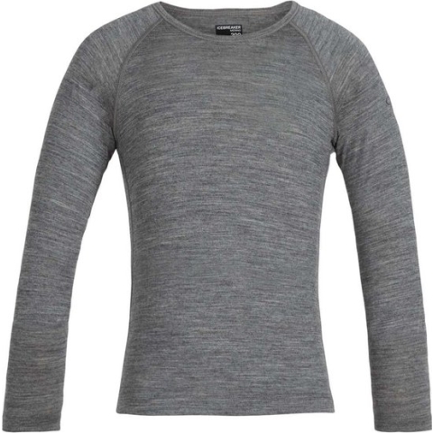 ICEBREAKER 200 Oasis Crew Merino Lange Mouwenshirt Unisex - Gritstone Heather - 10 jaaren