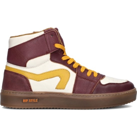 Hip H1665 Hoge sneakers - Leren Sneaker - Jongens - Paars - Maat 37