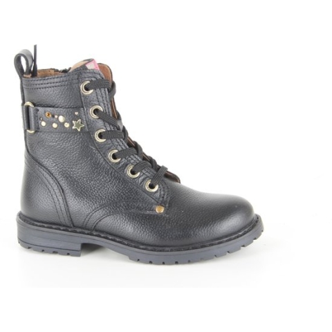 Develab 44316 Veterboots - Laarzen Met Veters - Meisjes - Zwart - Maat 34