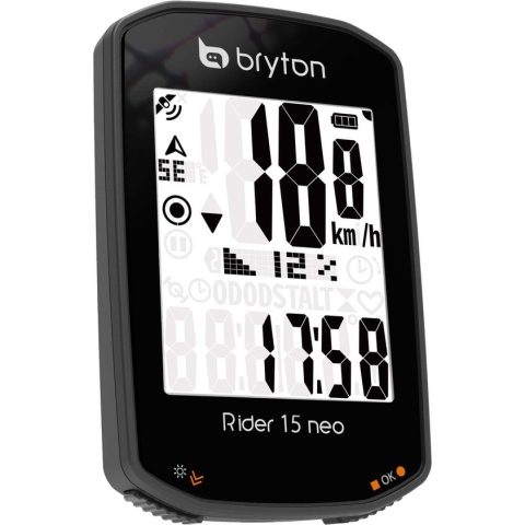 Bryton - rider 15 neo c gps fietscomputer inclusief cadans sensor ant+ / bluetooth