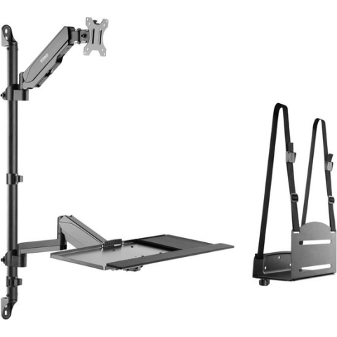 SpeaKa Professional SP-MM-710 Monitor-wandbeugel 1 stuks 33,0 cm (13) - 68,6 cm (27) In hoogte verstelbaar, Draaibaar, Kantelbaar en zwenkbaar