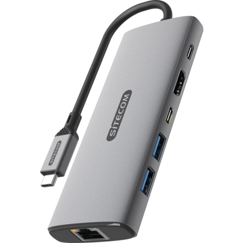 Sitecom - 6 in 1 USB-C Power Delivery GEN2 Multiport Adapter