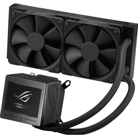 Asus ROG RYUJIN III 240 - Vloeistofkoelsysteem processor - afmeting radiator: 240 mm - (voor: Intel LGA 115X, 1700 - AMD AM5, AM4) - 3.5" LCD Display - 2x 120 mm Fans - zwart