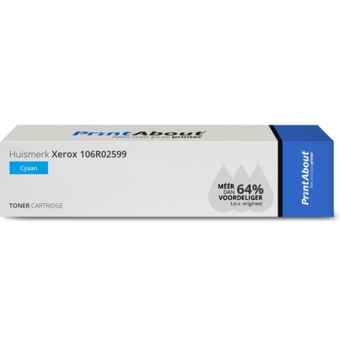 PrintAbout huismerk Toner 106R02599 Cyaan geschikt voor Xerox