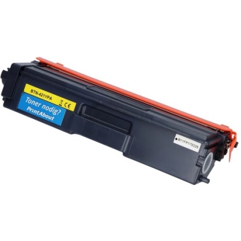 PrintAbout huismerk Toner TN-421Y Geel geschikt voor Brother