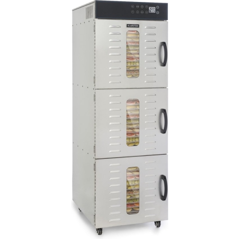 Master Jerky 550 voedseldroger 2400W 40-90 °C 24h-timer rvs zilver