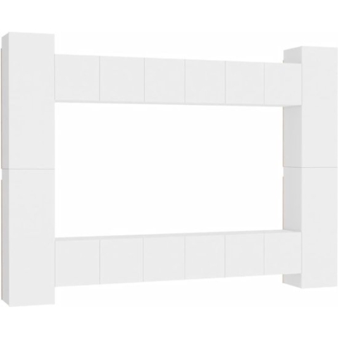 vidaXL-10-delige-Tv-meubelset-spaanplaat-wit