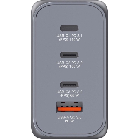 Verbatim GNC-240 GaN Oplader 4 Poorten 240W USB A/C