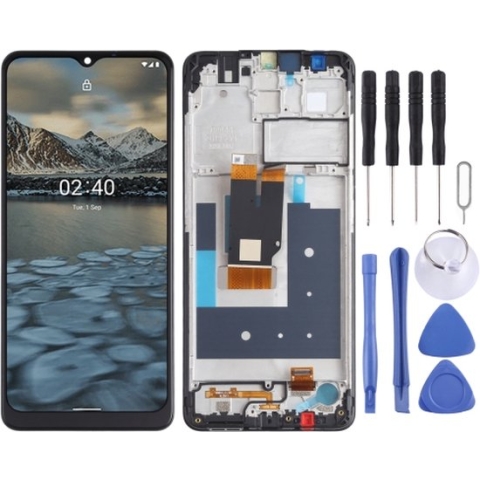 Lcd-scherm en Digitizer volledige montage met frame voor Nokia 2.4 TA-1277 TA-1275 TA-1274 TA-1270 (zwart)
