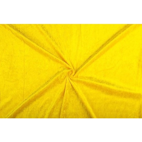 Velours de panne stof - Geel - 50 meter
