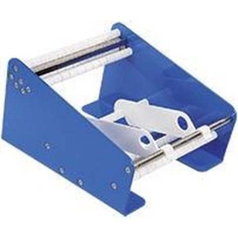 Tafel etikettendispenser met 2 rollendelers, staal, breedte 162,5 mm