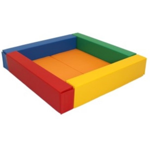 Iglu foam blokken ballenbak - primaire kleuren - 130 x 130 x 25 cm - zachte speelblokken