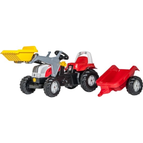 Rolly Toys RollyKid Steyr - Traptractor met Frontlader en Aanhanger