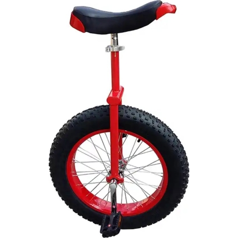 Funsport All terrain Eenwieler 20 Rood met brede band voor trial rijden