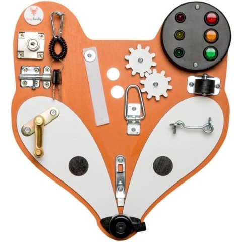 Foxy Family Activiteitenbord Houten Vossenhoofd Rood