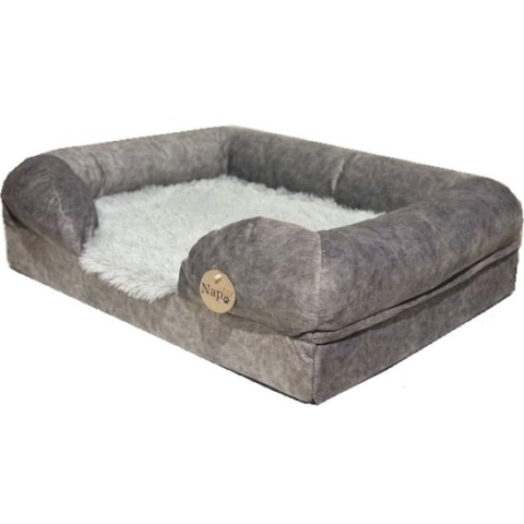 Loungbed Eco soft Grijs M 80*60*H21 cm