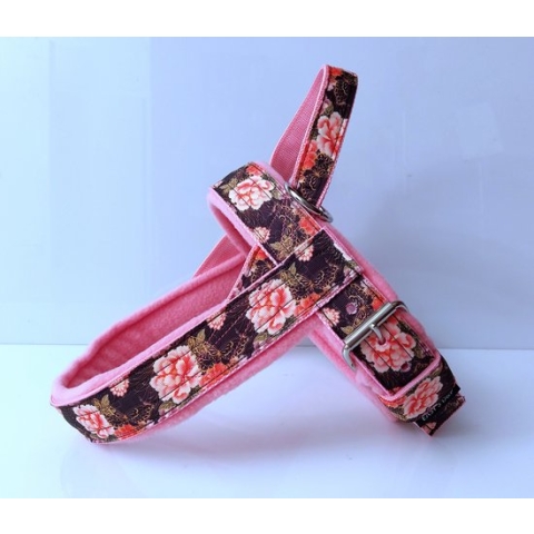 T tuig licht roze vlinder bloemen anti trek hondentuig