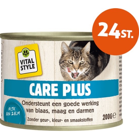 VITALstyle CARE PLUS - Natvoer - Met Kamille & Valeriaan - 200 g - 24 stuks