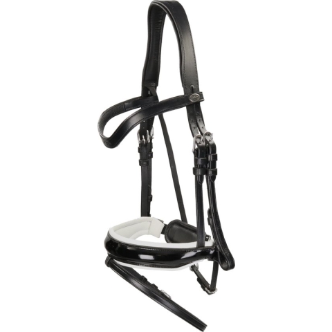Dy'on Hoofdstel Working Collection Lak Large Crank With Flash Zwart-wit - middel
