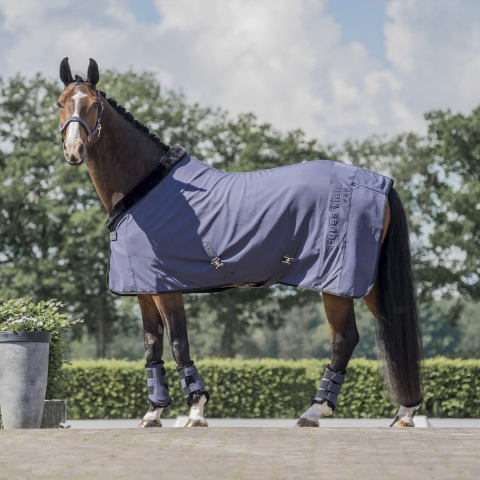 Horka Fleecedeken Equestrian Pro Embossed Grijs - 215