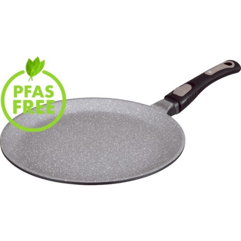 Crèpepan/Pizzapan 28 cm keramische antiaanbaklaag met afneembare greep