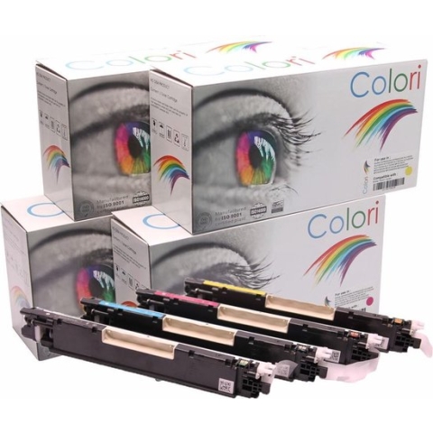 Set 4x Colori huismerk toner geschikt voor HP LaserJet Pro M270 Series M275 M275a M275nw M275s M275t M275u CP1020 CP1021 CP1022 M 275 M 275a M 275nw M 275s M 275t M 275u HP 126A CE310A CE311A CE312A CE313A