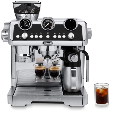 De’Longhi EC9865.M, Espressomachine, 2,5 l, Gemalen koffie, Ingebouwde molen, 1450 W, Zilver