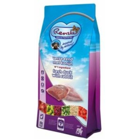 4x Renske Super Premium Adult Eend - Konijn 2 kg