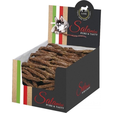 Ebi Salamini sausage string lamb, prijs is per doos vol.