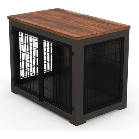 MaxxPet Houten Hondenbench - Bench - Hondenhuisje voor binnen - 106x60x77cm - Walnoot