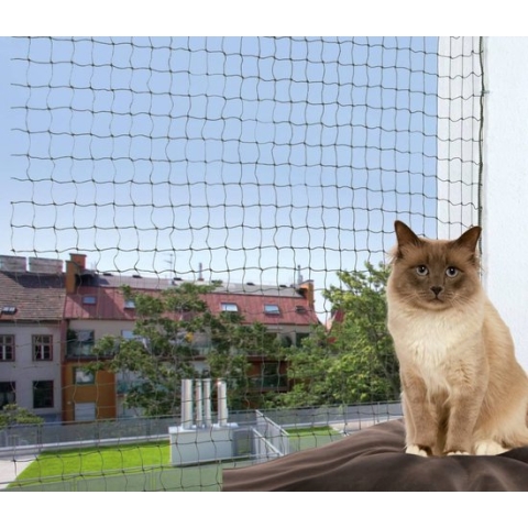 Trixie Net voor Balkon Reinforced - Olijfgroen - 6 x 3 m