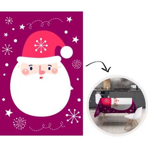 Kerst Tafelkleed - Kerstmis Decoratie - Tafellaken - Kerst - Kerstman - Sneeuw - Kerstmis - 180x260 cm - Kerstmis Versiering