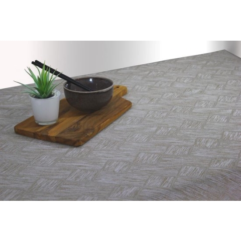 Jacquard Geweven Gecoat Luxe Tafellaken - Tafelzeil - Tafelkleed - Tavira taupe - Hoogwaardig - Opgerold op dunne rol - Geen plooien - Rechthoekig - 140 cm x 300
