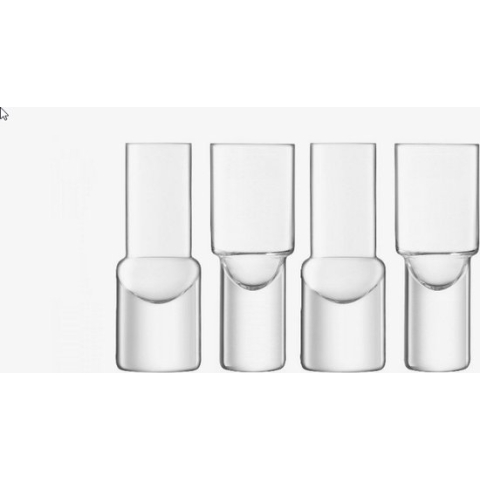 L.S.A. - Vodka Shotglas 50 ml Set van 4 Stuks - Transparant