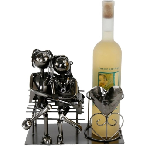 Metalen Wijnfleshouder Keuze uit Motief Decoratieve Flessenhouder Wijnrek