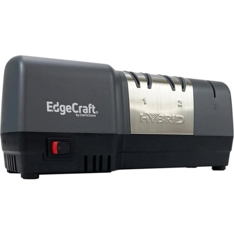 Edgecraft by Chef's Choice Hybrid E270 Messenslijpmachine - Grijs - 40 Watt - Drie Slijpfases - 100% diamanten - Ook Voor Kartelmessen