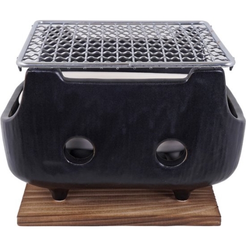Konro Grill - Bizen Black 18,5cm - Shichirin - Yakitori Grill - Japanse Barbecue - Hibachi BBQ