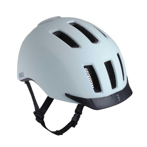 BBB Cycling Grid Fietshelm - LED Lampje - Volwassenen - E-bike en Stadsfiets - Mat Grijs/Wit - Maat M - BHE-161