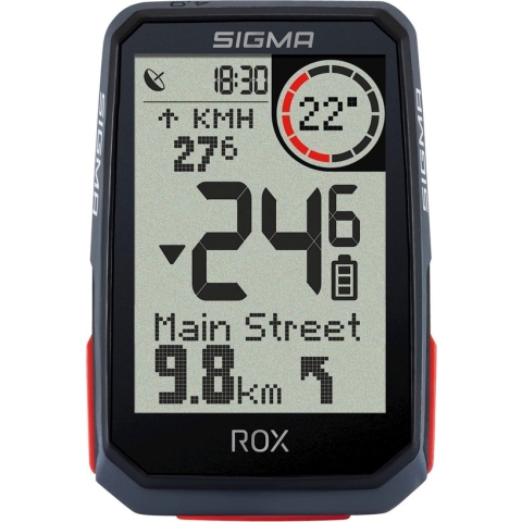 GPS Fietscomputer Sigma ROX 4.0 GPS HR + CADANS set met overclamp Butler stuurhouder - zwart