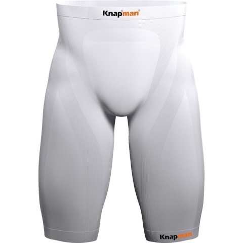 Knapman Zoned Compression Short 45% Wit | Compressiebroek (Liesbroek) voor Heren | Maat M